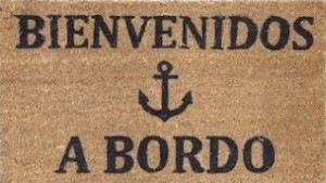 Felpudo marinero: Bienvenidos a bordo