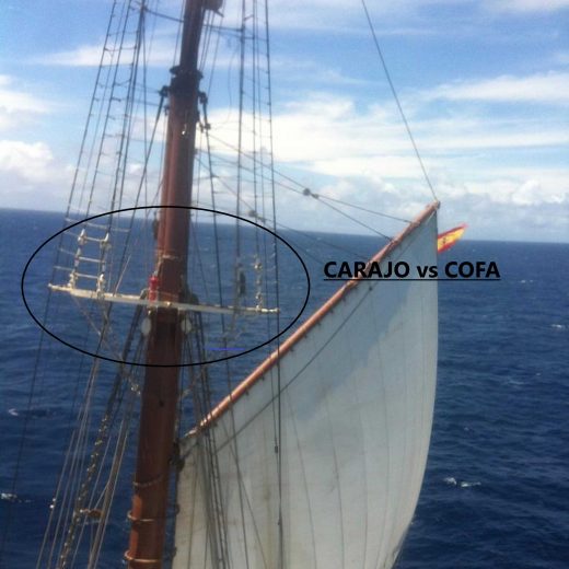 Diferencias entre el carajo y la cofa